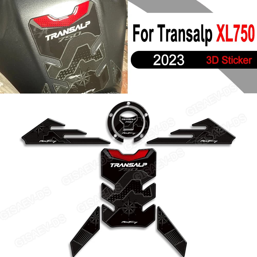 For Honda XL750 Transalp Moto Relief Carro Tank Relief Stickers Tank Carpet Oil Fuel Protection Decalcomanie In Epoxy Resin XL 750 2023
