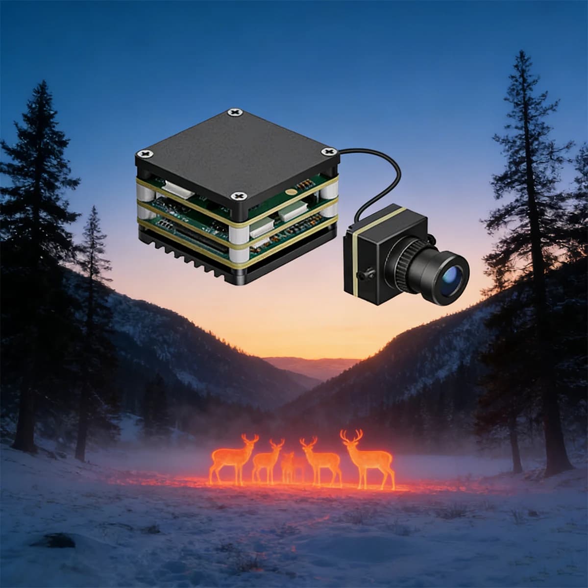 New AI VisionCube S 2026 Camera Module for FPV drones with IR Thermal Imaging and Intelligent Tracking Accurate to 450M