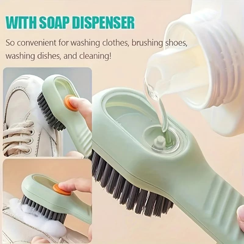 1PCS Multifunction Cleaning Shoe Brush Soft Automatic Liquid Shoe Brush Long Handle Liquid Clothes Brush Household Cleaning Tool