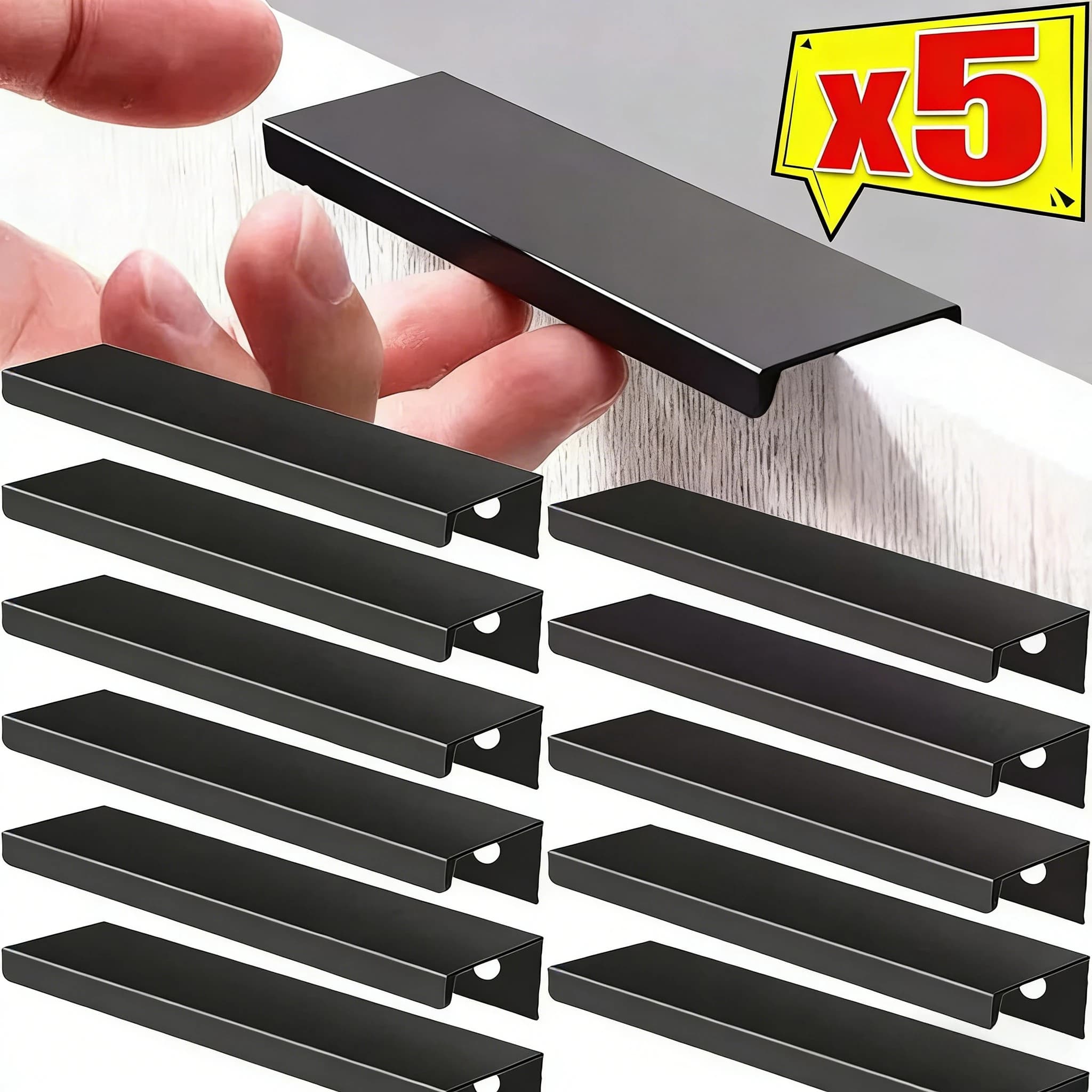 Maniglie per mobili da 2-5 pezzi, pomelli per cassetti con vite, maniglie lunghe in lega di alluminio per cucina, armadi e ante, ferramenta per mobili