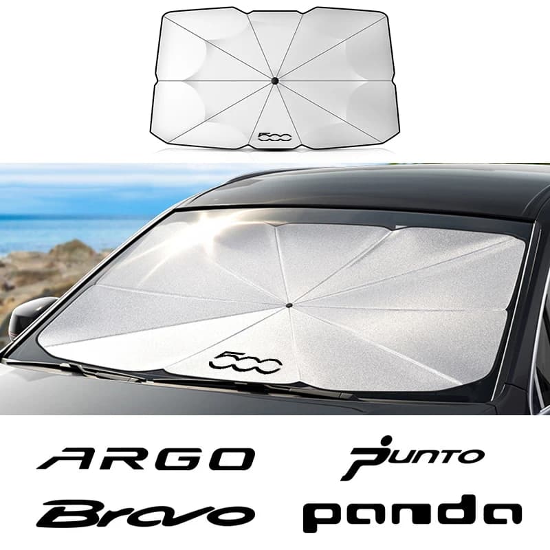 Auto anteriore ombreggiatura parabrezza auto parasole ombrello per Fiat 500 500e PANDA PUNTO SEICENTO SIENA ARGO BRAVO FREEMONT IDEA LINEA