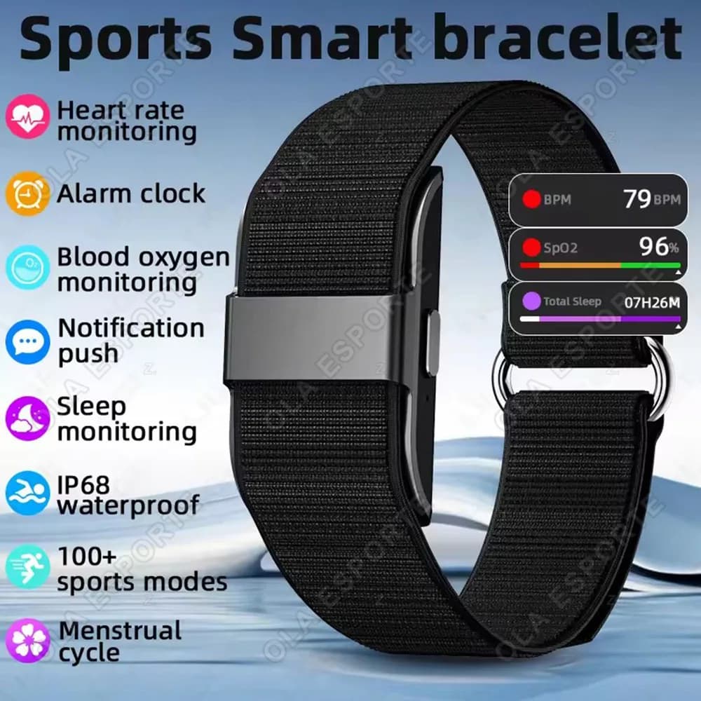 Braccialetto Fitness Senza Schermo, Smartband Sportivo Impermeabile, Contapassi, Monitoraggio Frequenza Cardiaca e Sonno per Uomini e Donne