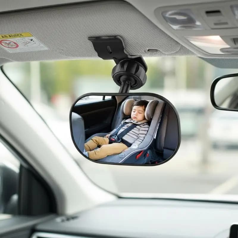 Specchietto di Sicurezza Regolabile per Bambini da Appendere o Applicare sul Sedile Posteriore dell'Auto, Monitor per Neonati, Accessori Interni Auto