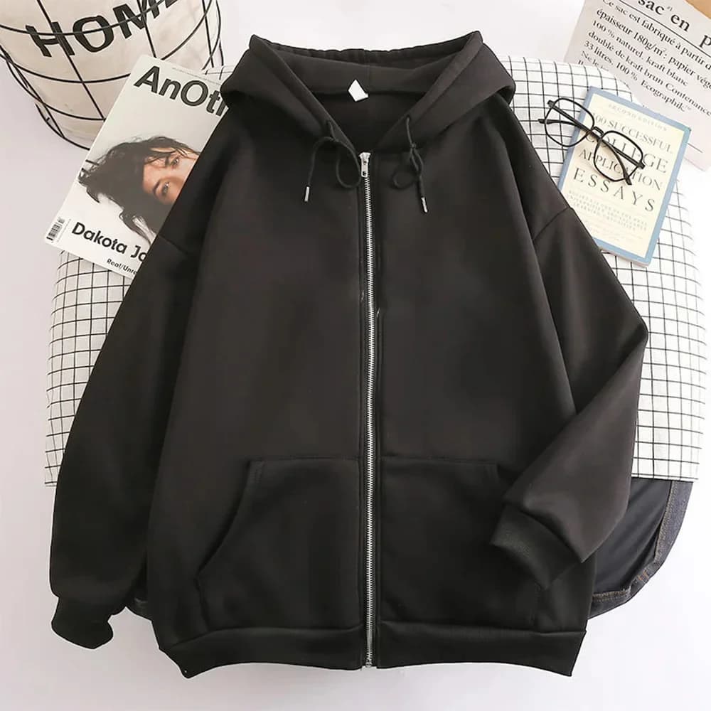 Felpa con cappuccio High Street da uomo tinta unita con zip manica lunga giacca ampia cappotti felpa con cappuccio casual Y2K moda abbigliamento outdoor