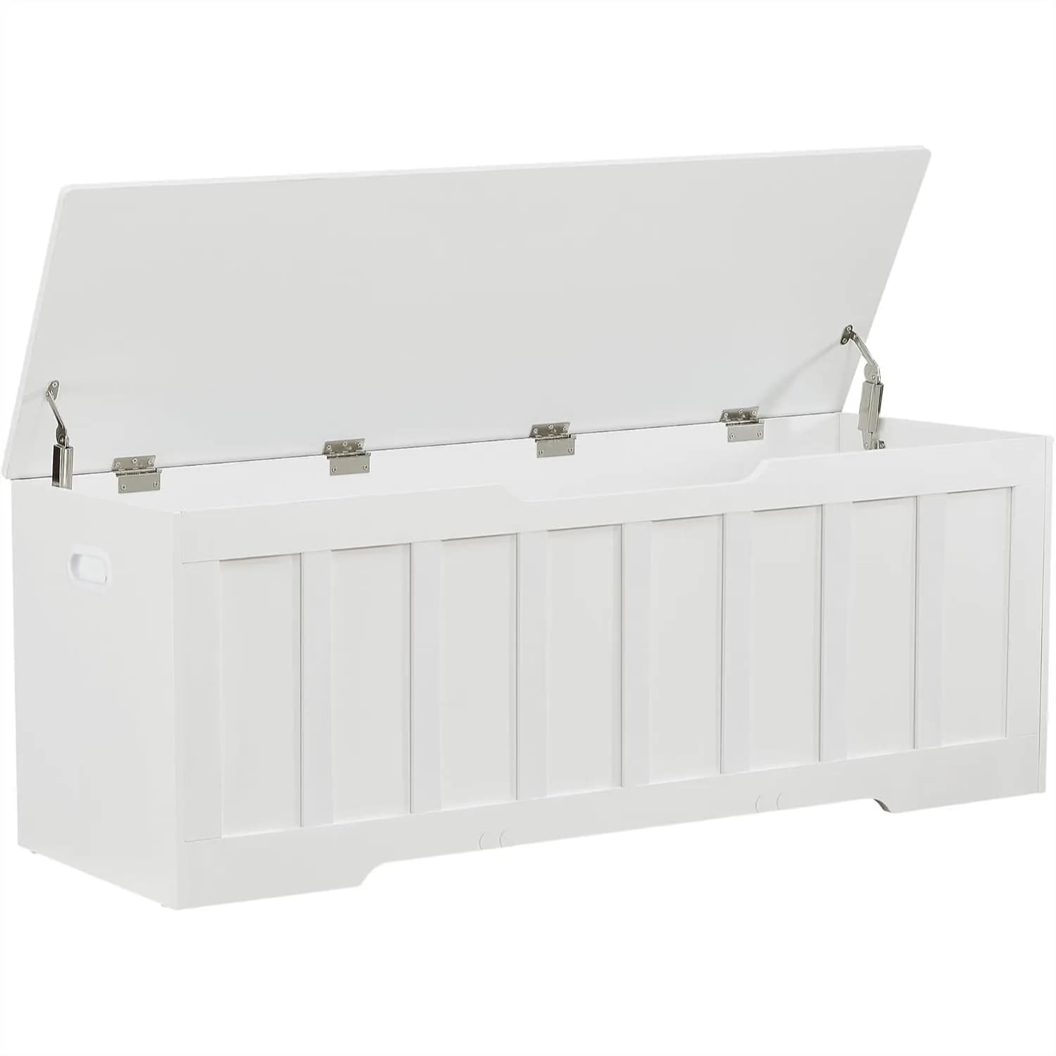 Baule portaoggetti extra large con 2 cerniere di sicurezza, panca in legno per camera da letto, soggiorno, ingresso, 51,2x15,7x19,1 pollici, facile da montare