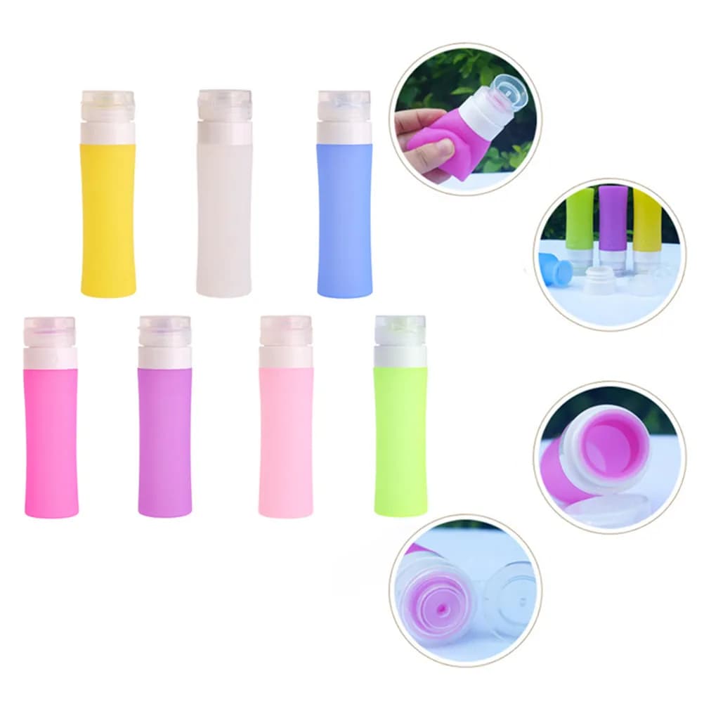 Silicone Travel Bottles Portable Empty Bottle 38Ml Food Grade Refillable Toiletries Liquid Container Leakproof for Travel