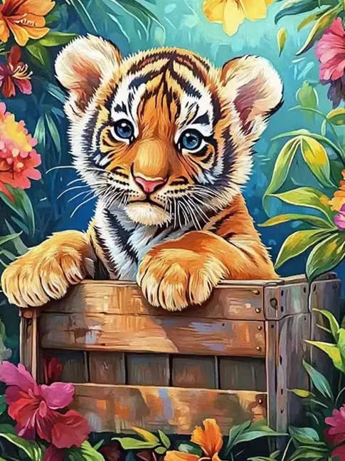 1pc frameless Painting Paints By Numbers Easy Draw For Beginner Animals 20x30cm With Drawing Acrylic Paints Handmade Home Decor