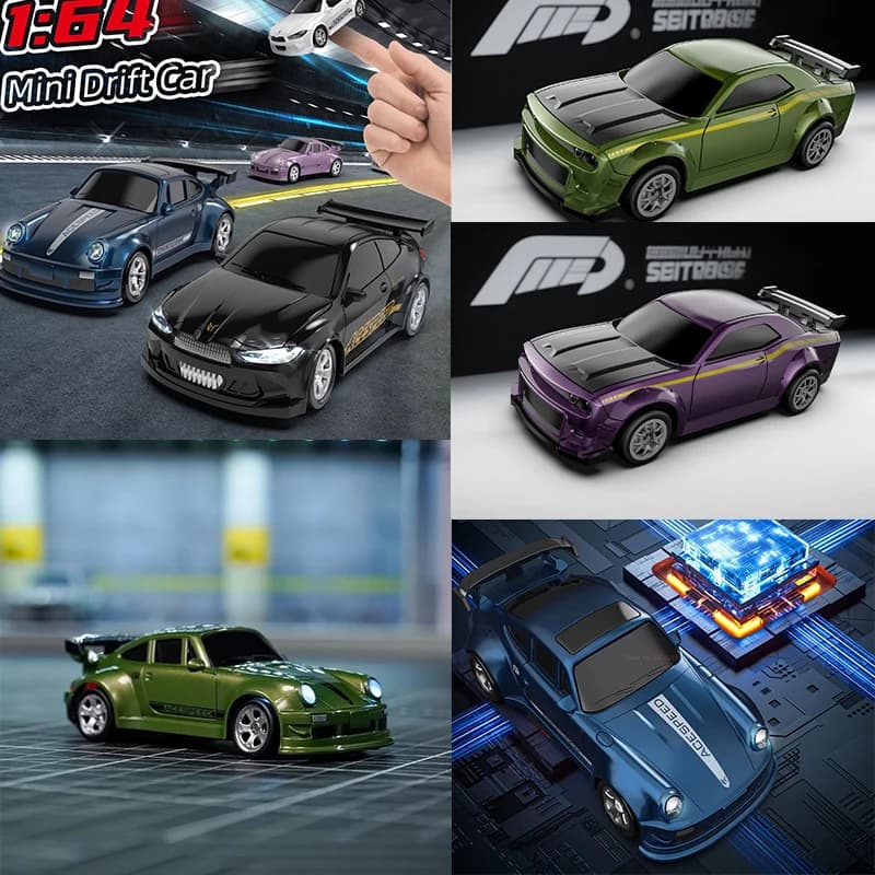 2026 Nuovo 1/64 Rc Auto Desktop di Controllo Remoto Auto Giocattolo Stunt telecomando Drift Car Rc Mini Racing 2.4g Simulazione Giocattolo Modello Regalo