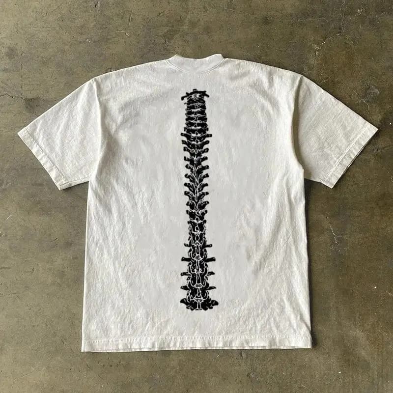 Trendy Ins American Retro Opaque Heavy Niche T-shirt stampata Estate Uomo e donna Y2K Design creativo Casual Top a maniche corte