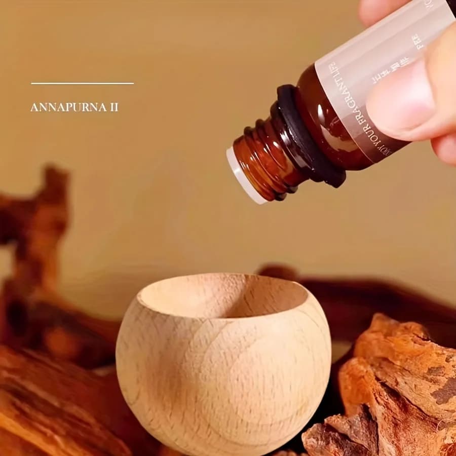 Diffusore di Oli Essenziali in Legno Rotondo Invertito - Legno Aromatico per Auto, Ufficio, Casa e Camera da Letto - Pezzo Decorativo per Diffusione di Aromi