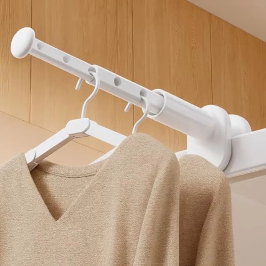 2 Pack Clothes Drying Rack for Travel Retractable Bar Laundry Hanger Portable Collapsible for Student Accommodation, Travel, Ca