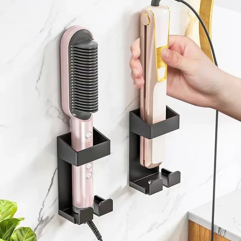 Wall-mounted hair plate holders Curtains Iron holders Toothpaste holders Organizer for bathroom