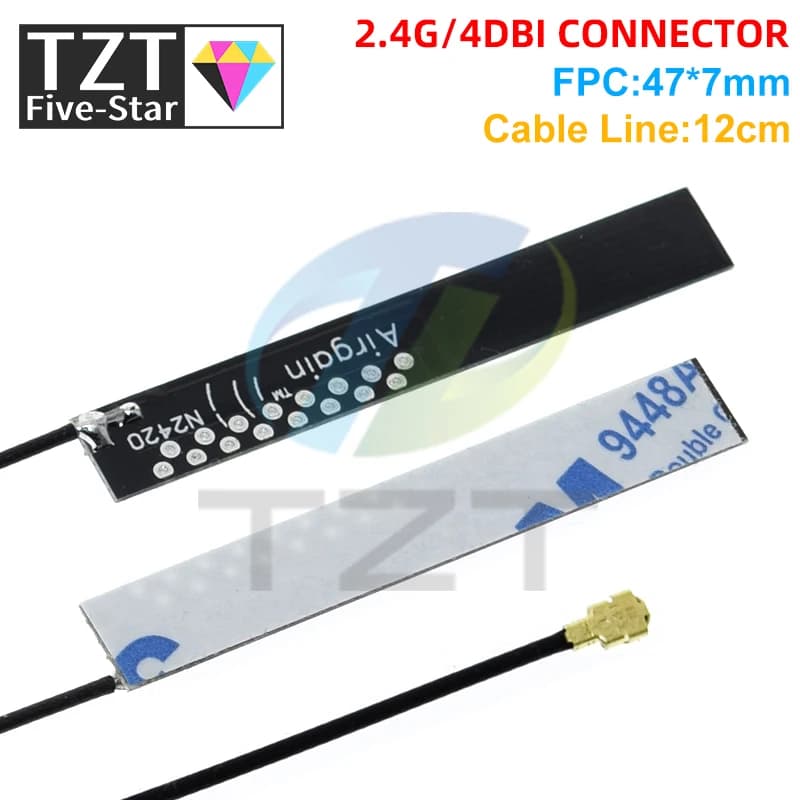 GREATZT 10/30PCS Antenna interna WIFI 2.4Ghz 4dBi Antenna integrata IPX Airgain Omni con connettore UFL