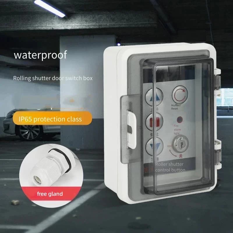 Outdoor box with fire retardant switch - Anti-touch Humidity-proof electronic housing with three/four buttons for garage and shopping mall security