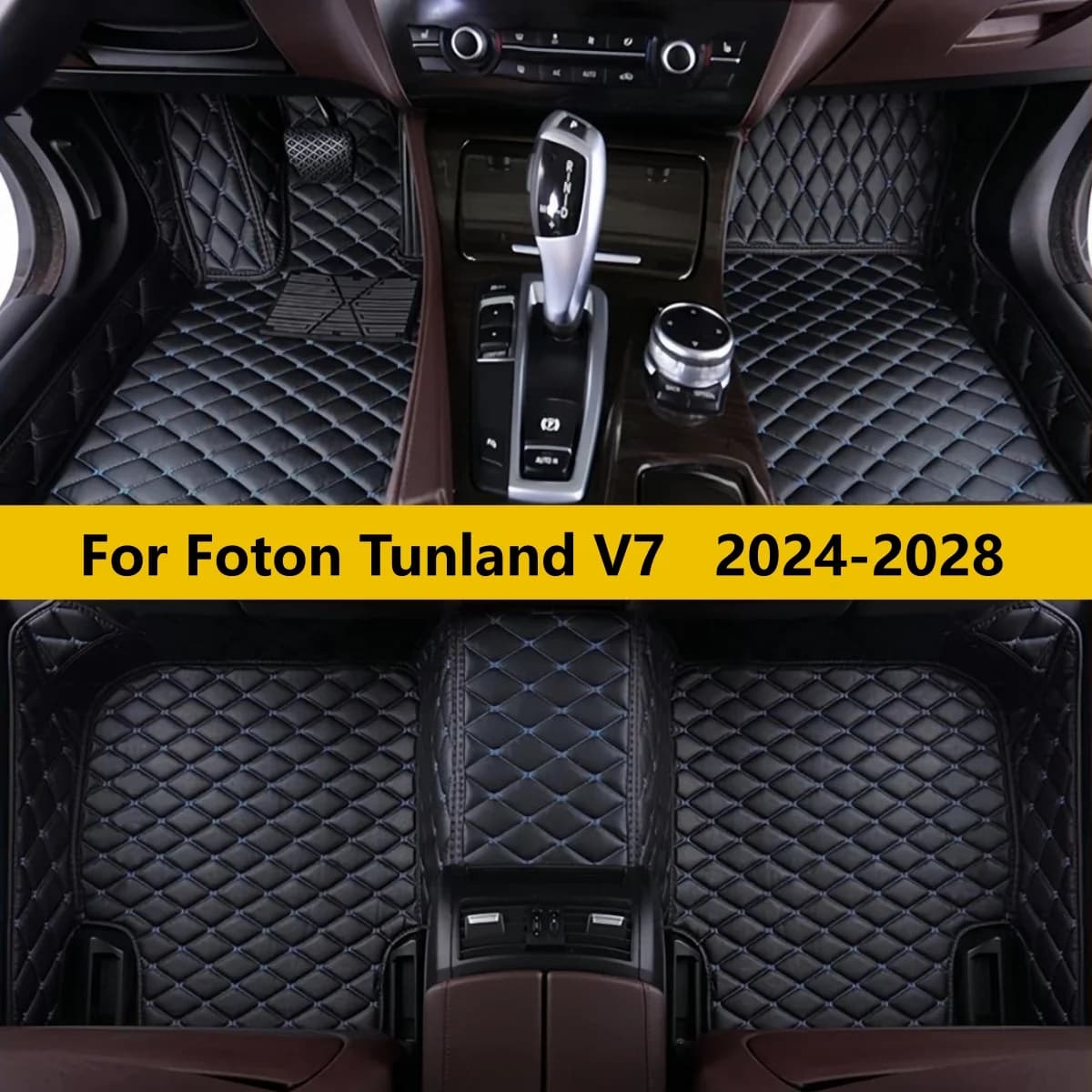 Tappetini per auto a 4 porte per pickup Foton Tunland V7 2024 2025 2026 2027 2028, tappeti in pelle anti-sporco