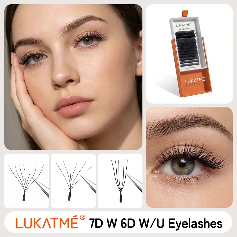 LUKATME Extension 6D W Clover, 7D W Natural Soft Flowering Automatic, 6D U Integrated and Moisturizing Fins for Professional Use