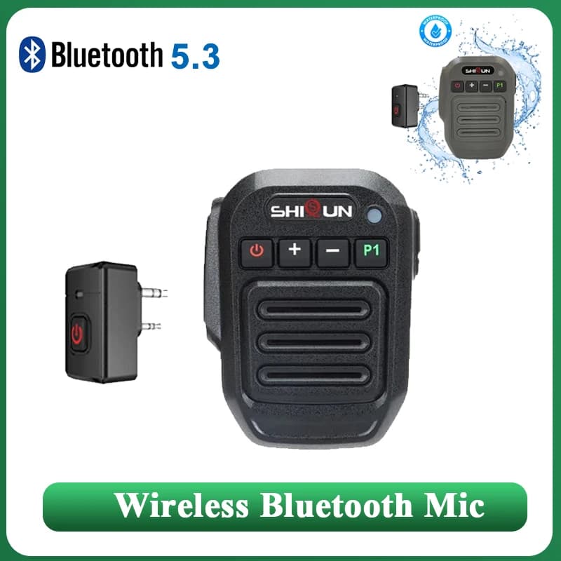 UV-5RM Walkie Talkie microfono Bluetooth Wireless DM-1701 microfono altoparlante impermeabile per radio UV-18 Pro Max UV-17 GPS UV-21 UV-K6