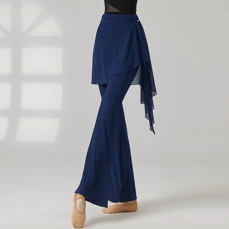 Pantaloni gonna da allenamento per danza aderente in due pezzi con copertura dei glutei Abbigliamento da ballo classico per donna