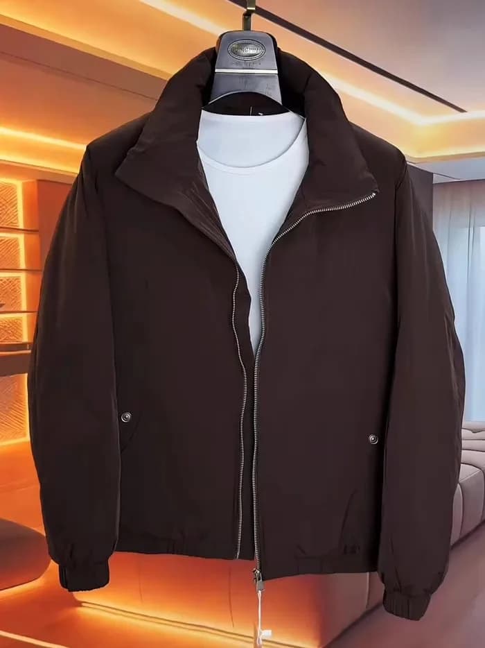 Giacca Casual alla Moda con Colletto Rialzato per Uomo, Nuova Collezione Invernale, Stile Business Versatile, Design Elegante