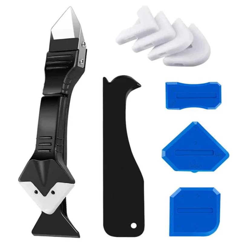 5 in 1 strumenti per calafataggio in Silicone inossidabile, raschietto per malta sigillante finitura 4-35 pezzi cuscinetti ottimo per lavello da bagno da cucina Join