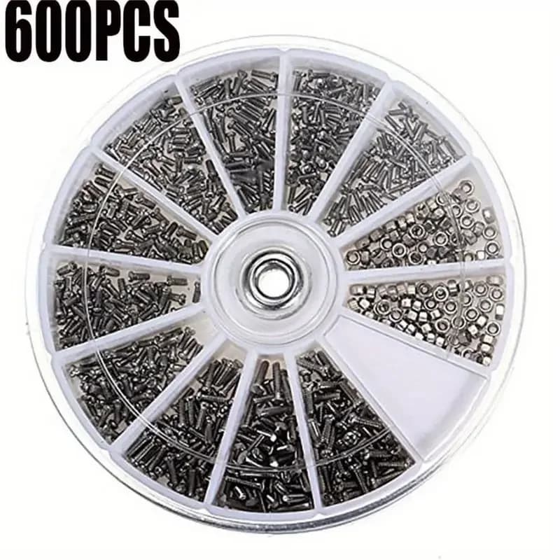 Eyeglass Screw Repair Kit: Repair Screws, Nose Pad Screws, Temple Screws Repair Set 12 Types