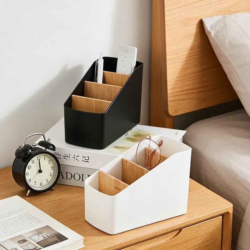 Desktop Remote Control Organizer, TV Remote Holder Tabletop Storage Box Bedroom Living Room Office Multipurpose Organizer