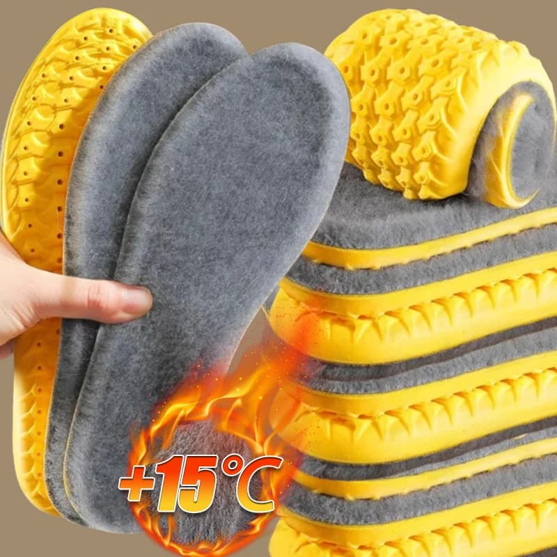 Winter Thickened Self Heated Thermal Warm Shoes Pad for Women Men Plush Anti-bacterial Anti-odor Soft Feet Snow Boots Insoles