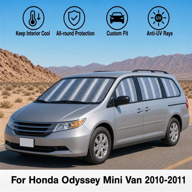 For Honda Odyssey Mini Van 2010-2011 Full Set Car Window Sunshades UV Block Privacy Heat Insulated Foldable Car Curtain
