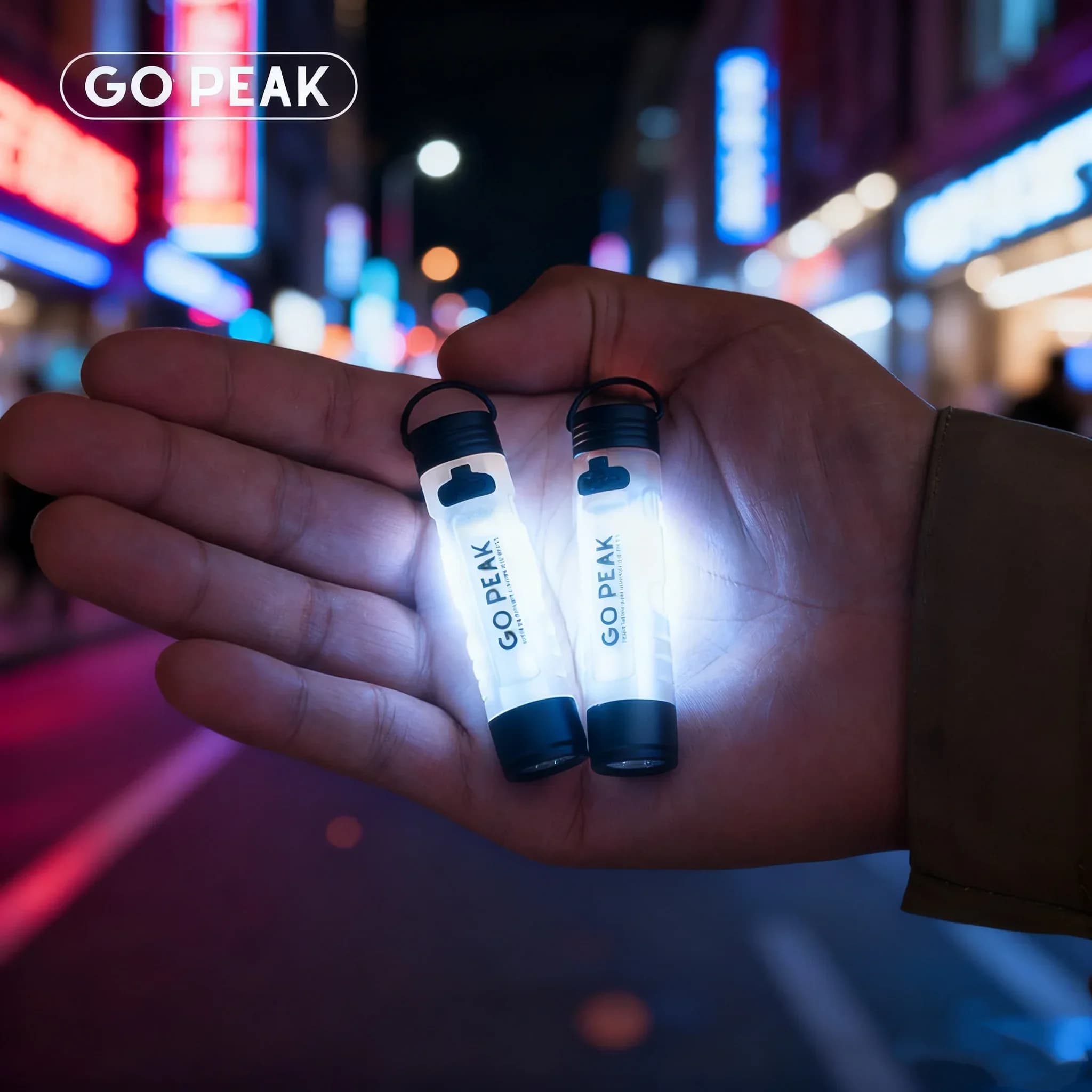GOPEAK Mini torcia tascabile a LED da esterno Torcia ricaricabile USB Portachiavi Clip Cap Luce Emergenza a lunga durata Escursionismo Campeggio