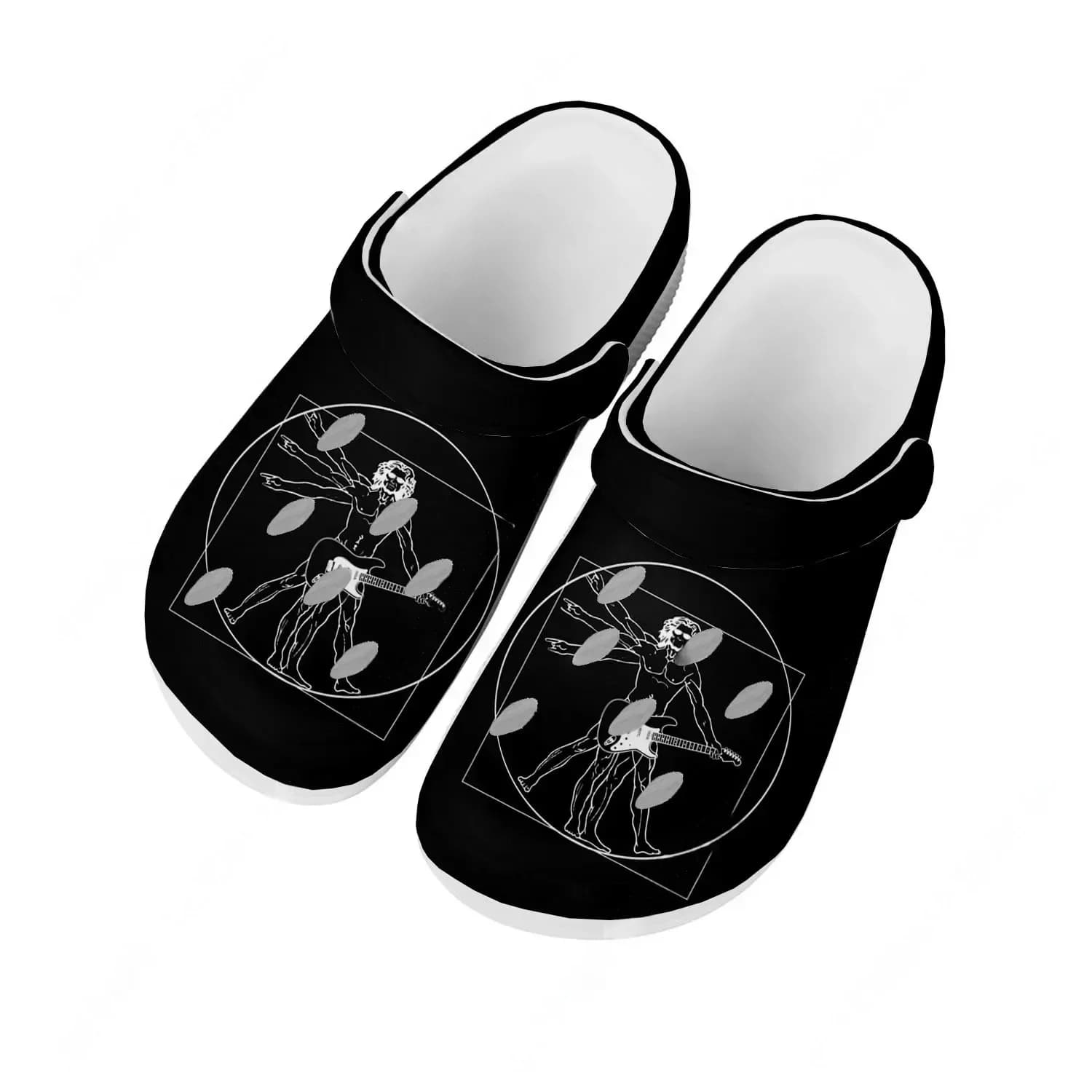 Vitruvian Man Guitar Da Vinci Water Shoes Men Women High Quality Fashion Home Garden Clogs Customizd Sandals Beach Hole Slippers