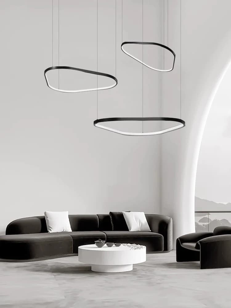 Nordic irregolare geometria anello Led lampadario illuminazione soggiorno sala da pranzo lampada a sospensione minimalista camera da letto lampade a sospensione