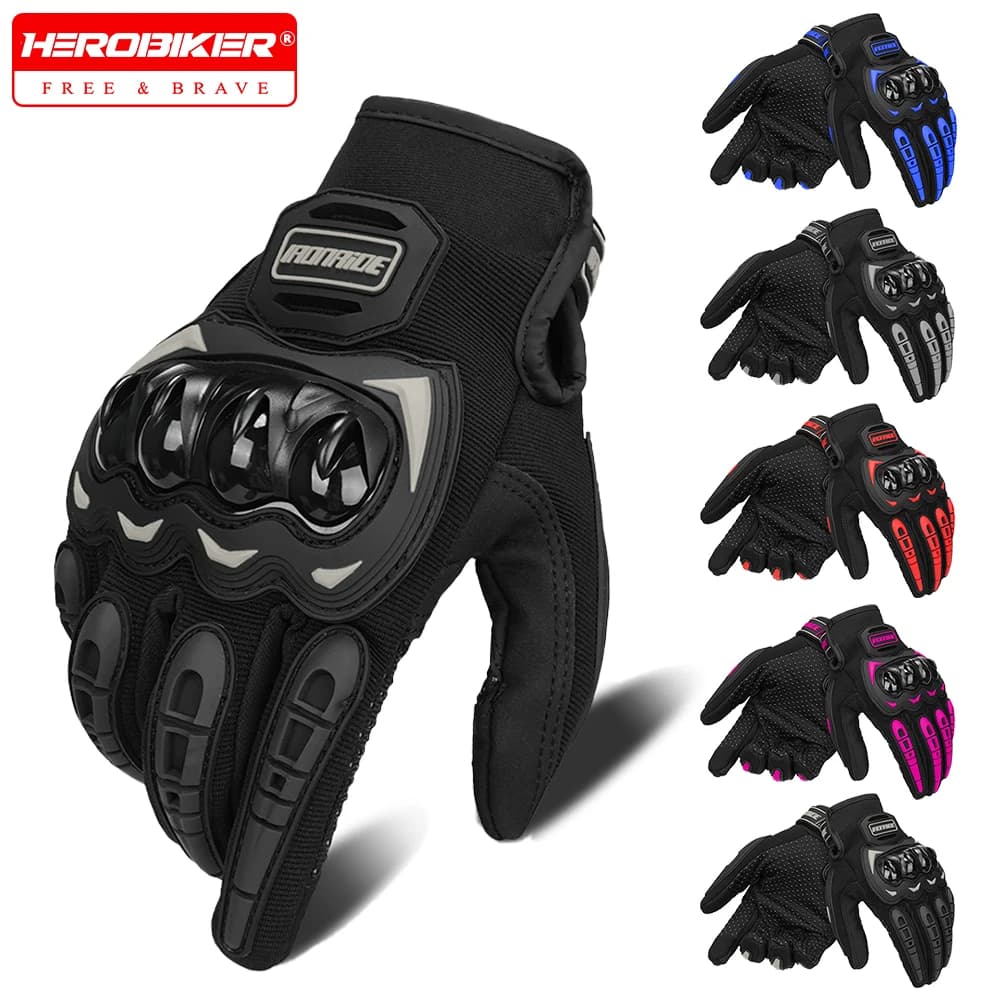 Guanti da motocross da uomo Guanti da moto touch screen Guanti da moto traspiranti quattro stagioni Guanti da ciclismo touch screen da donna per uomo