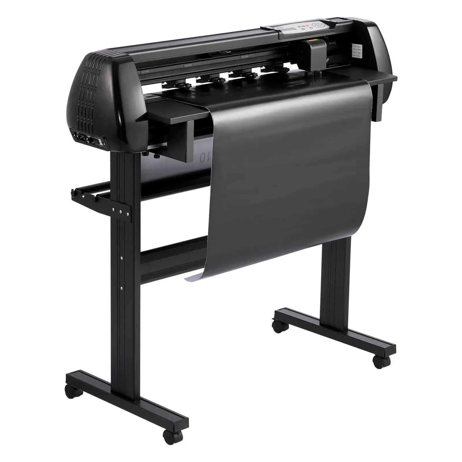 34-Inch Max Feed Width Dual Blades Adjustable Force Speed LED Display Vinyl Cutter Machine Die Cutting Machines Printer Features