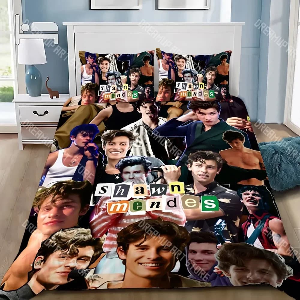 Duvet Cover Pillowcase Bedding Set Adult Boy S-Shawn M-Mendes Girl Bedroom Decoration Children Gift Single Double Large Size