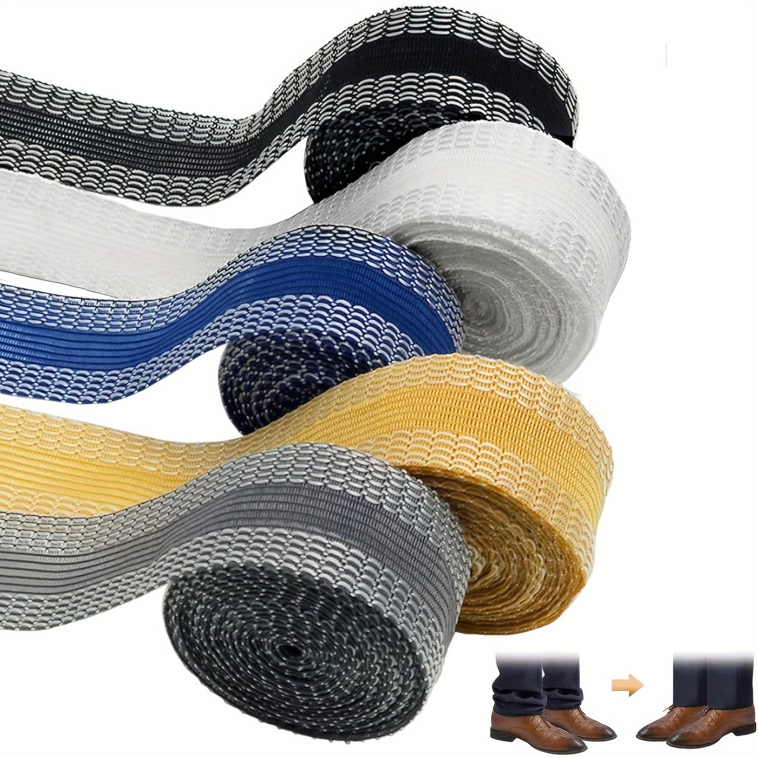 Tessuto Adesivo Termoadesivo Fai da Te per Cucito, per Riparazione e Riduzione del Lunghezza di Bordi di Pantaloni, Jeans e Abbigliamento