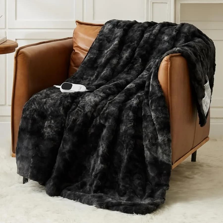 Coperta riscaldata Coperta elettrica - 50"x60" Coperta riscaldante 1/2/4/6/8 ore Spegnimento automatico 10 livelli di calore Protezione da surriscaldamento Luxu