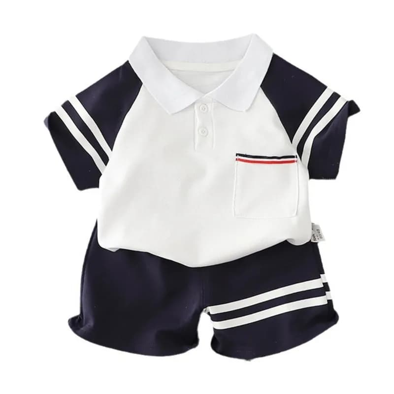 Nuova estate vestiti della neonata vestito bambini ragazzi t-shirt pantaloncini 2 pz/set abbigliamento per bambini neonato Costume Casual tute per bambini