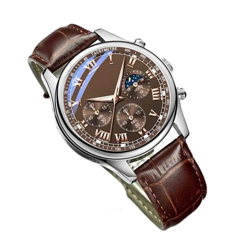 Men's Watch Casual Watch Wrist Watch with Leather Strap Men's Watch Casual Wrist Watch Men's Watch Fashion Accessories Watch