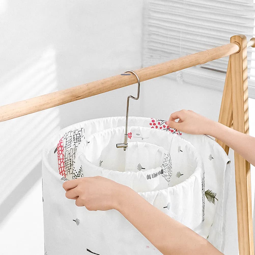 2Pcs Spiral Sheet Hanger Heavy Duty Quilt Rack Windproof Easy Use Blanket Rack for Bed Covers Towels Quilts Drying Shelf