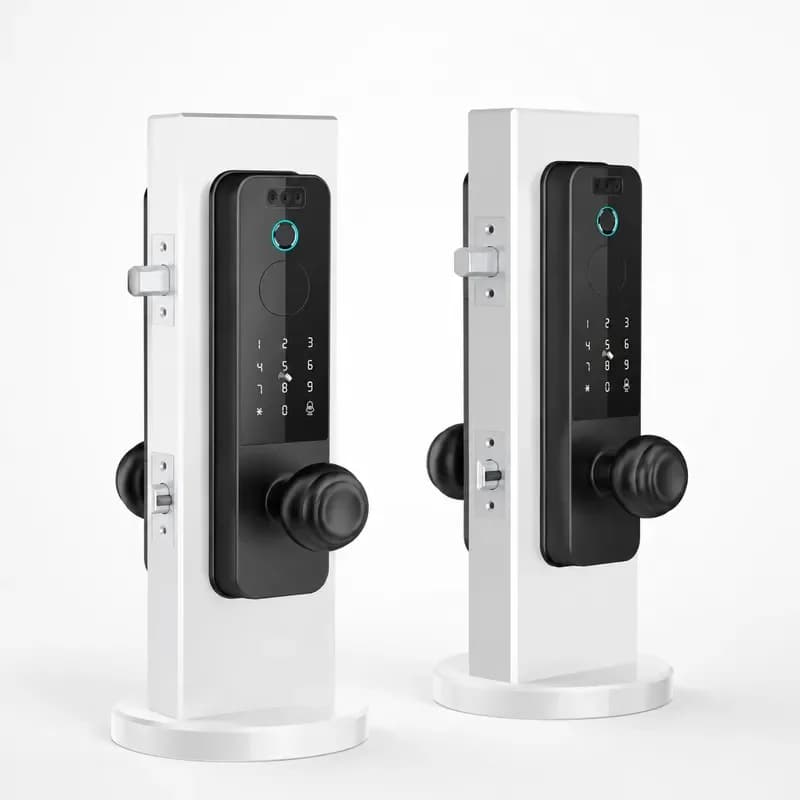 Cross-border Wooden Door Lock Facial Recognition Smart Lock Graffiti Remote Fingerprint Password Lock Free Hole
