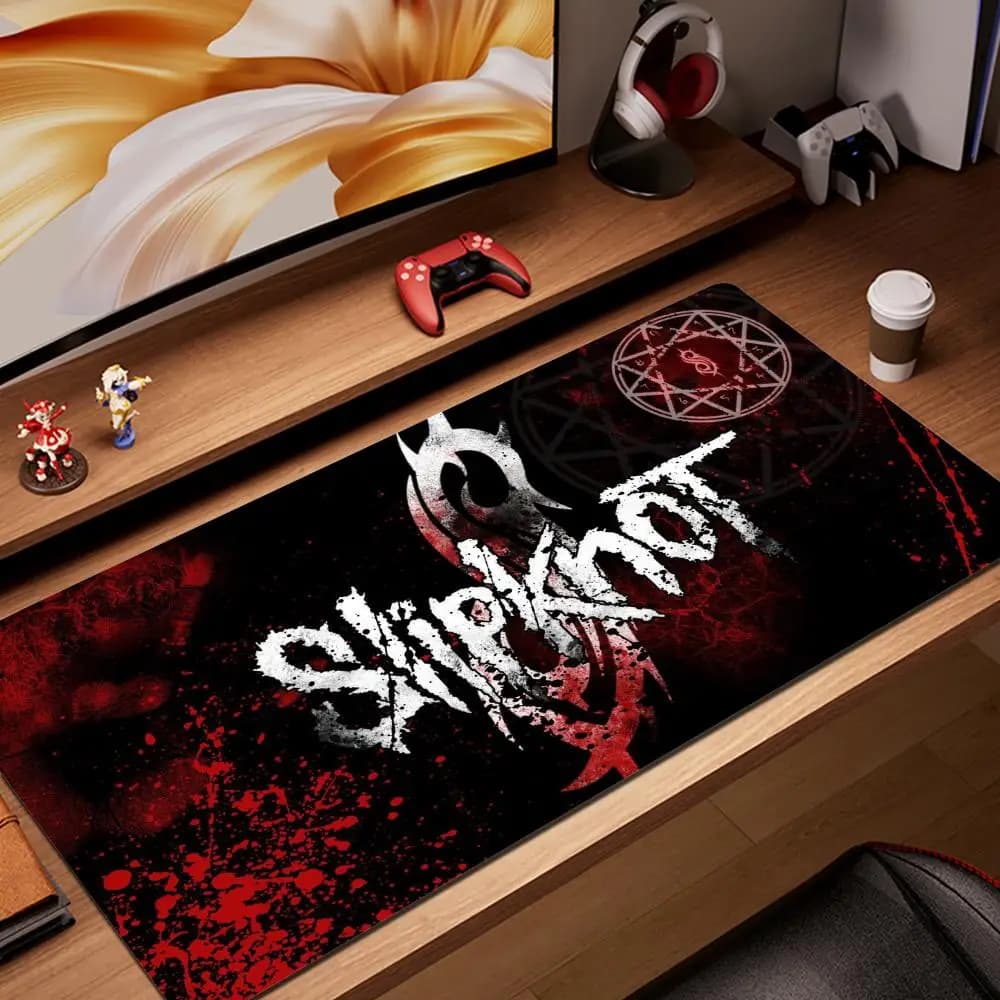HYBXAXC Band S-Slipknot Rock Mousepad Custom Skin Cartoon Anime Gaming Mouse Pad Keyboard Mouse Mat Desk Mat Accessories Bedroom