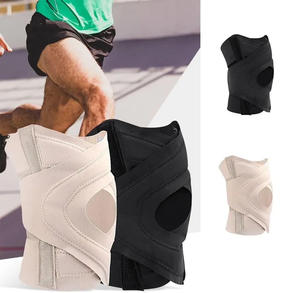 Ginocchiera Sportiva Elastica Traspirante, Protezione per Gamba, Supporto per Ginocchio con Cinturino Regolabile