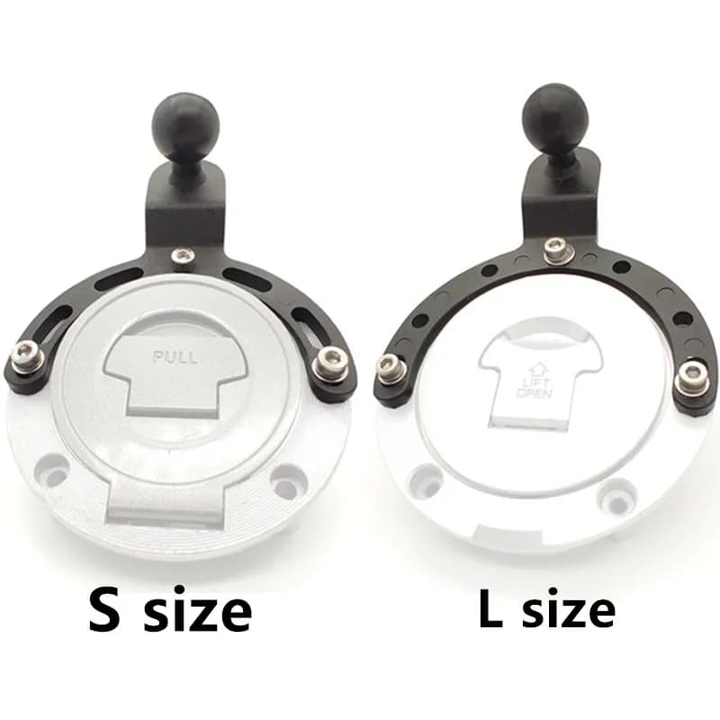 Gas tank base for camera motorcycle on 1 inch ball support for smartphones with Gopro sports camera