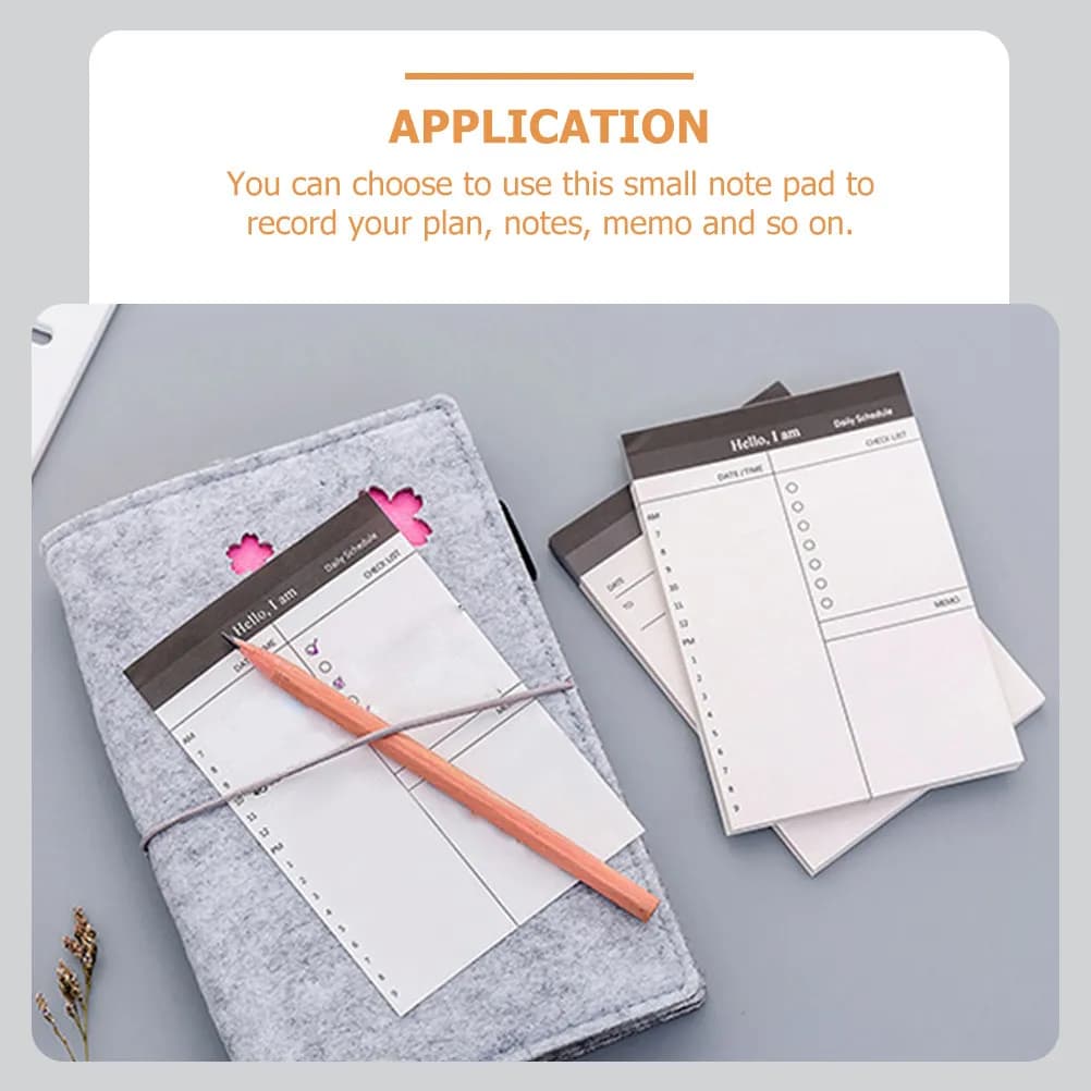 8 Books Memo Pads Household Convenient Planner Notepads Multi-Function Notepad Compact Daily Use Office Work Planner Note