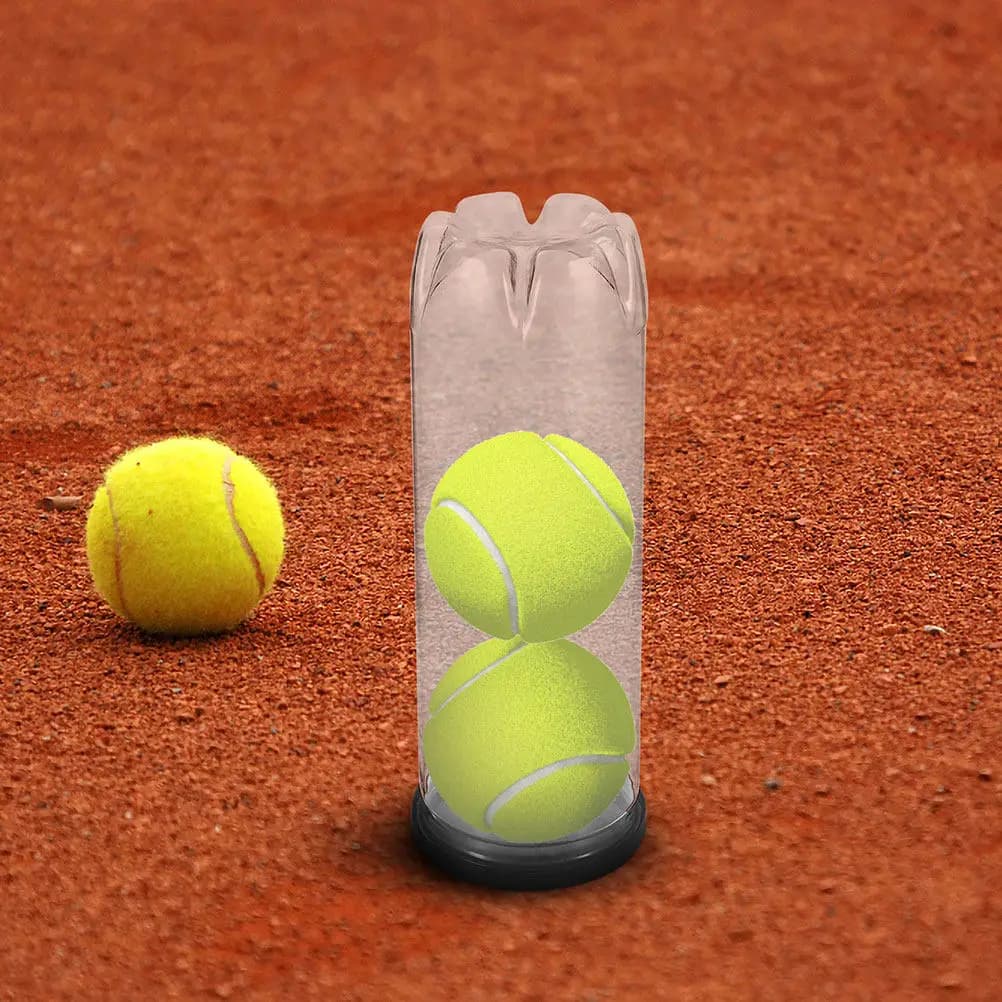 Bottiglia porta palline da tennis trasparente, resistente all'usura, porta palline piccole, pratico accessorio sportivo, 5 pezzi