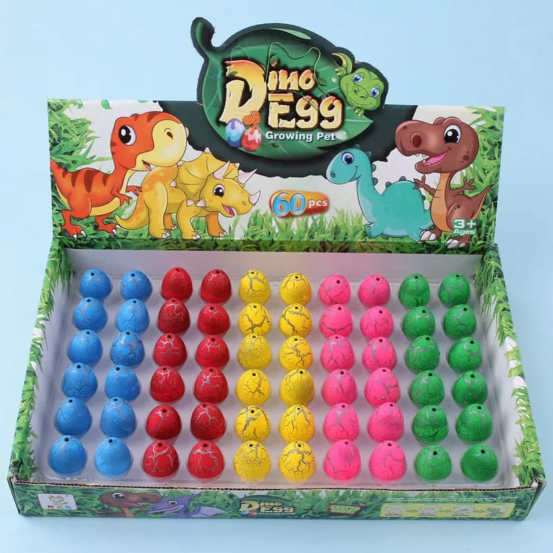 60PCS Water-incubated Dinosaur Egg Toys EVA Material Creative Simulation of Incubating Dinosaur Eggs Children's Educational Toys