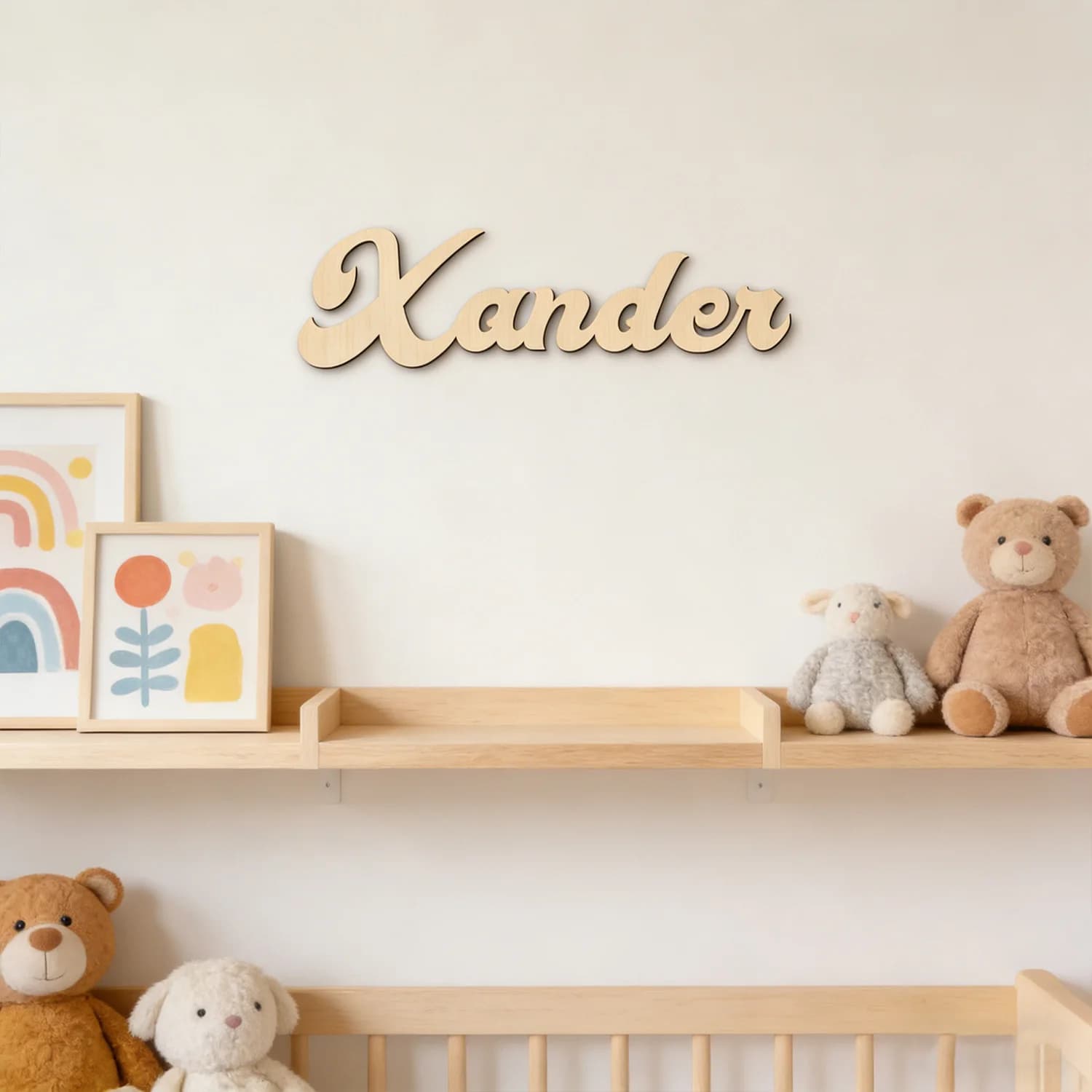 1pc Customized wooden wall nameplate, Customizable names, dates, and greetings, Home bedroom door decoration