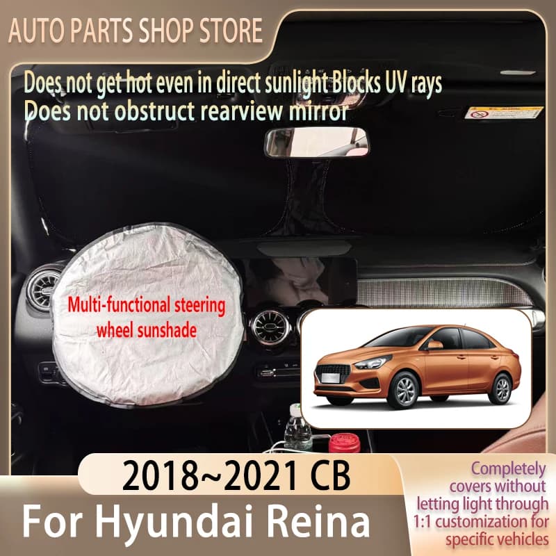 Per Hyundai Reina Verna CB 2018~2021 2019: Accessori estivi per il raffreddamento del volante e del parabrezza, parasole isolante