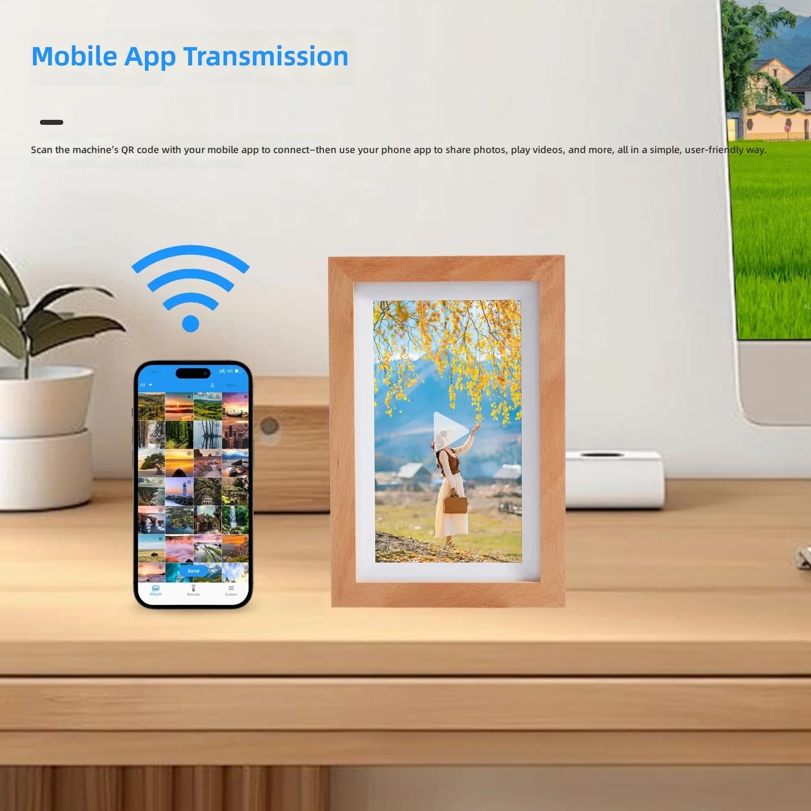 Cross-border i electronic album digital photo frame beech multi-function smart wif picture Mobile Pentium 4 annual meeting gift