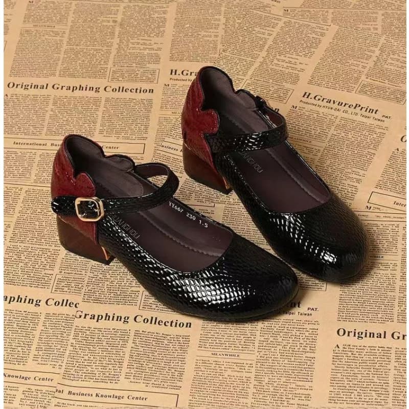 2026 Summer Chic Mary Jane Block Heels, All-Day Comfy & Lightweight. For Office-to-Weekend looks with Jeans or Dresses